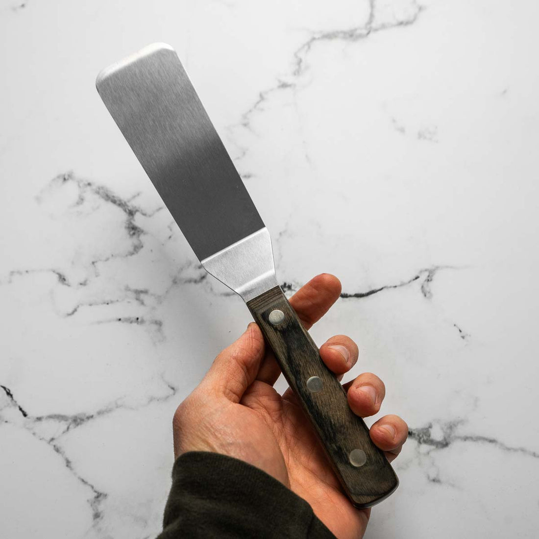 Stainless Steel Spatula Large - Wooden Handle