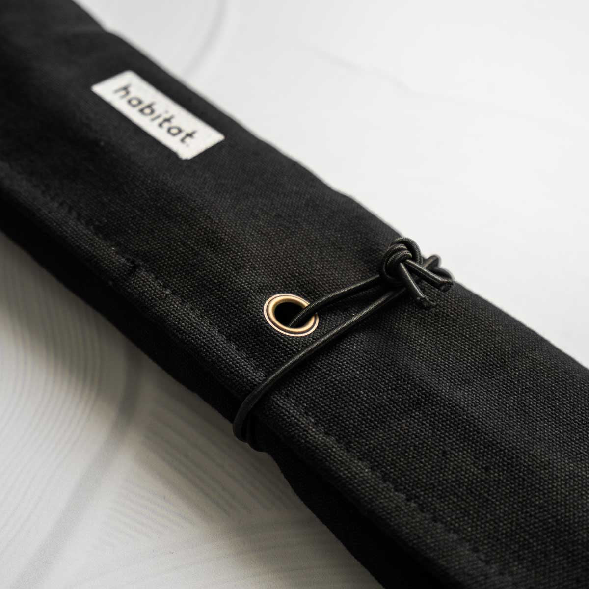 Habitat Canvas Knife Roll - 6 Slot - Black