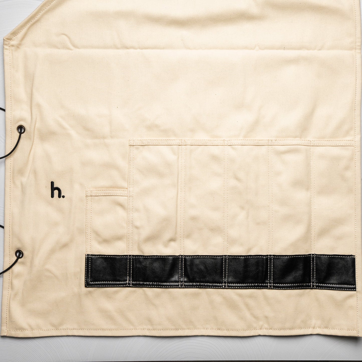 Habitat Canvas Knife Roll - 6 Slot - White