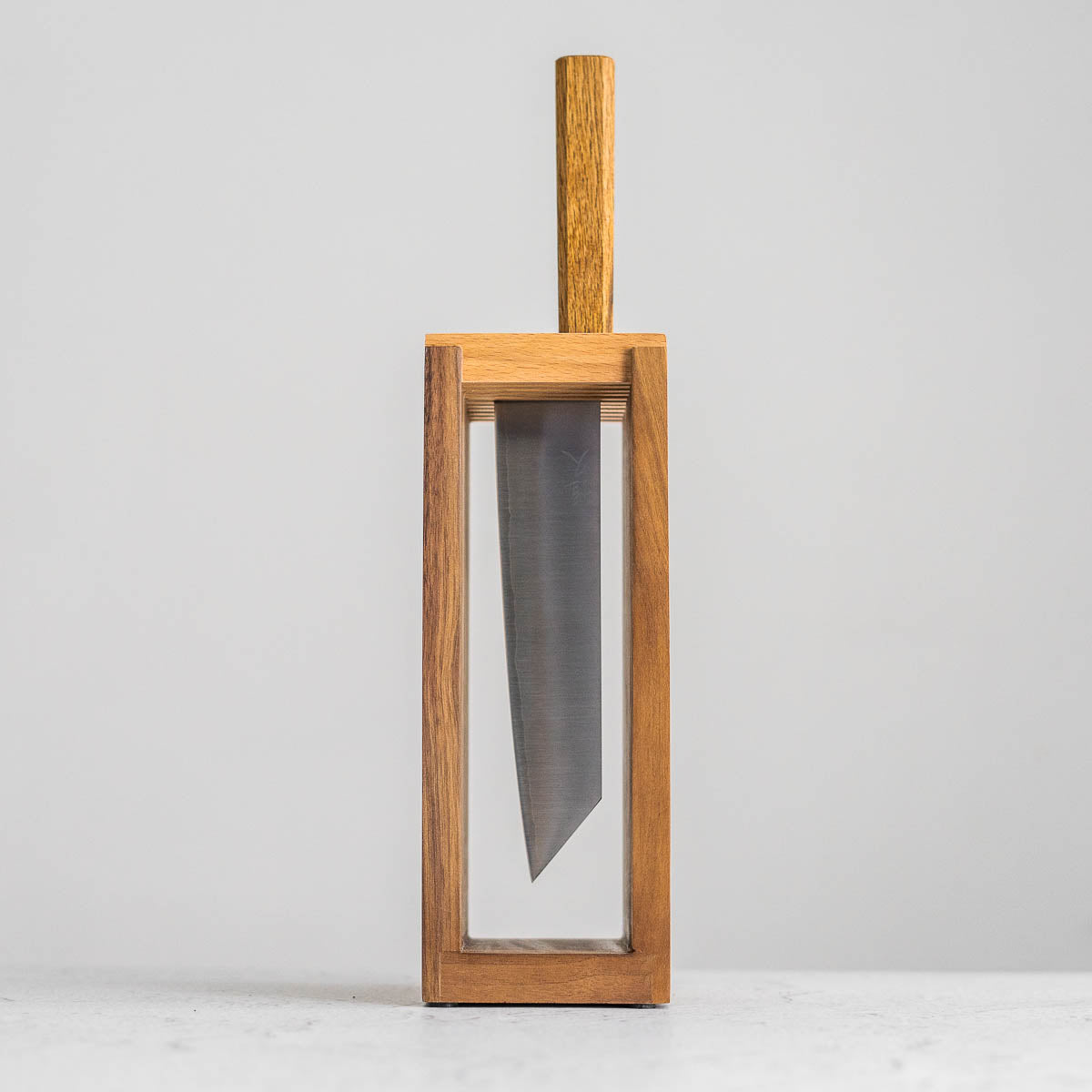 Habitat Slotted Benchtop Knife Block - Walnut