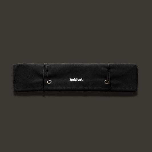 Habitat Canvas Knife Roll - 6 Slot - Black