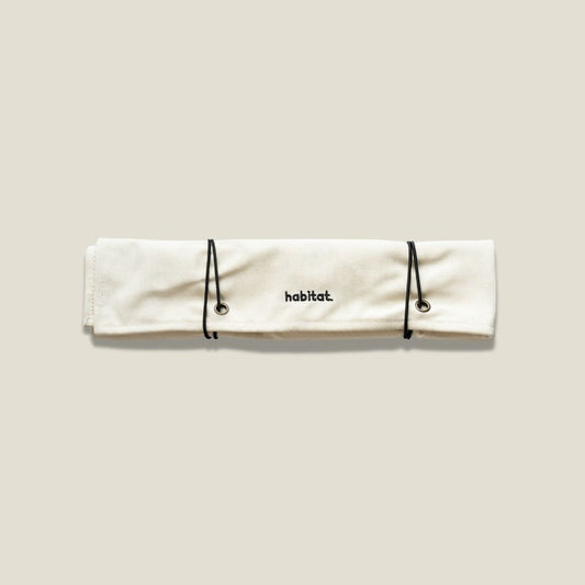 Habitat Canvas Knife Roll - 6 Slot - White