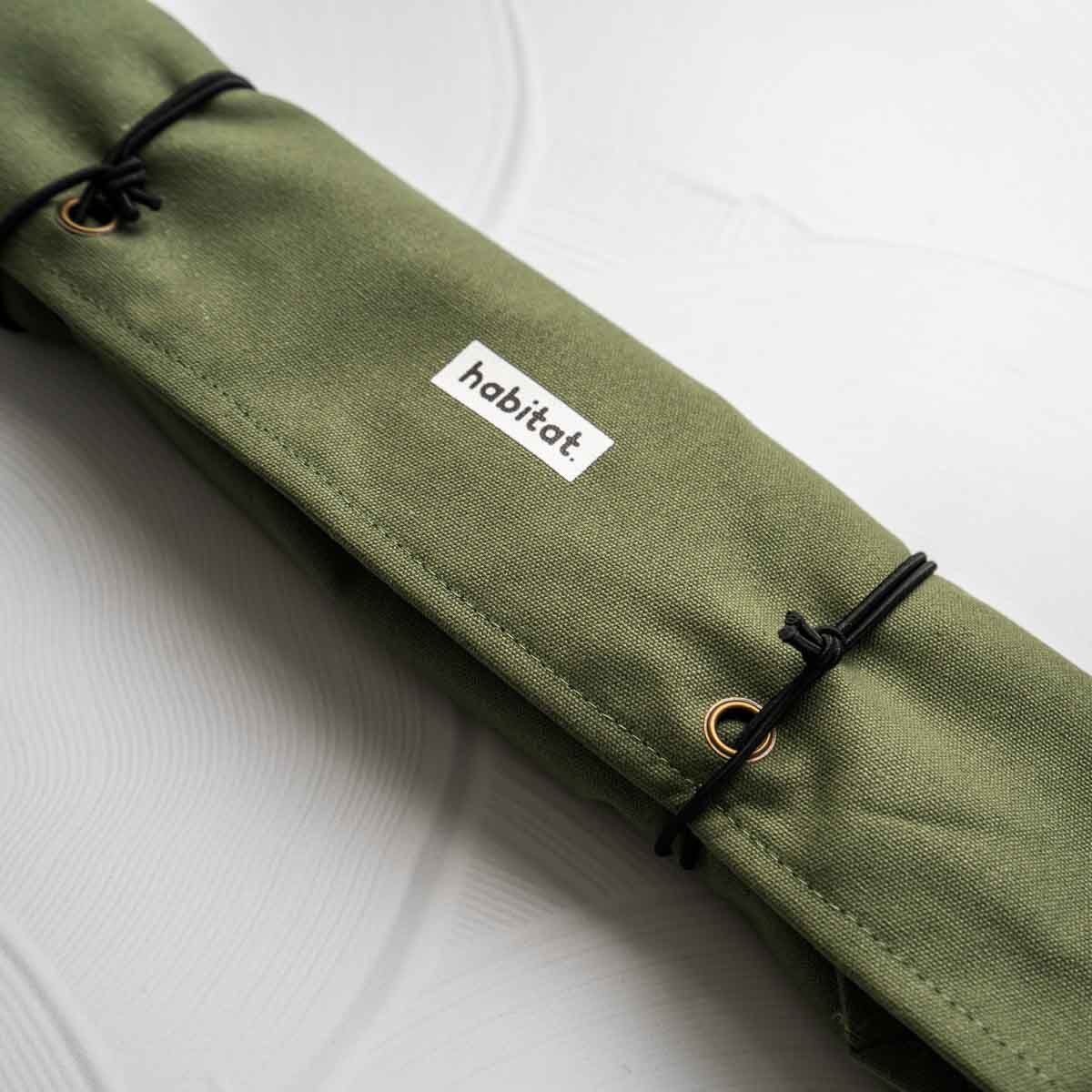 Habitat Canvas Knife Roll - 6 Slot - Dark Green