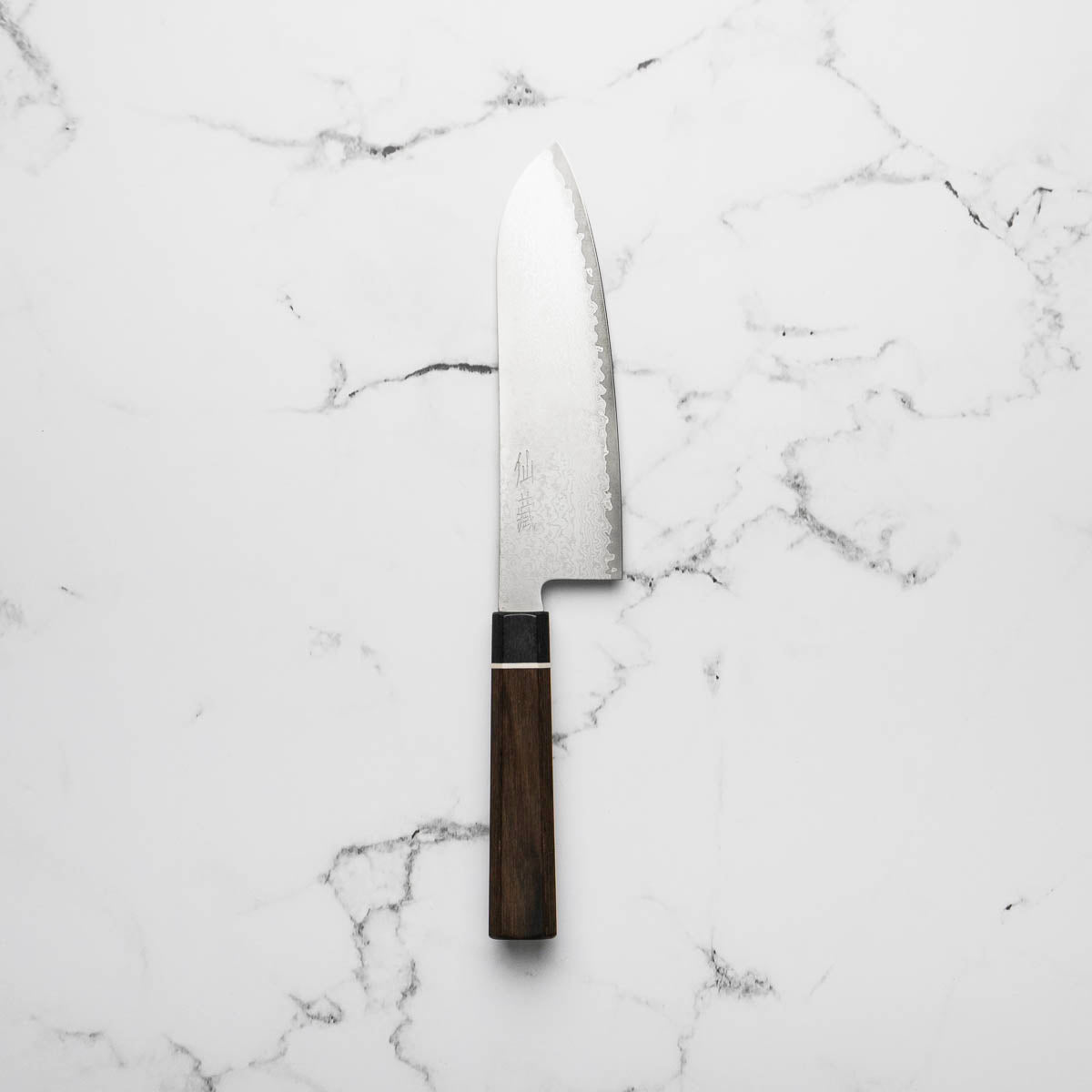 Senzo Black VG10 Damascus Santoku 167mm