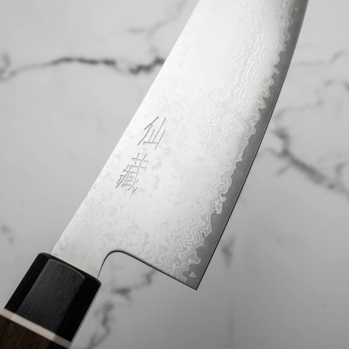 Senzo Black VG10 Damascus Santoku 167mm