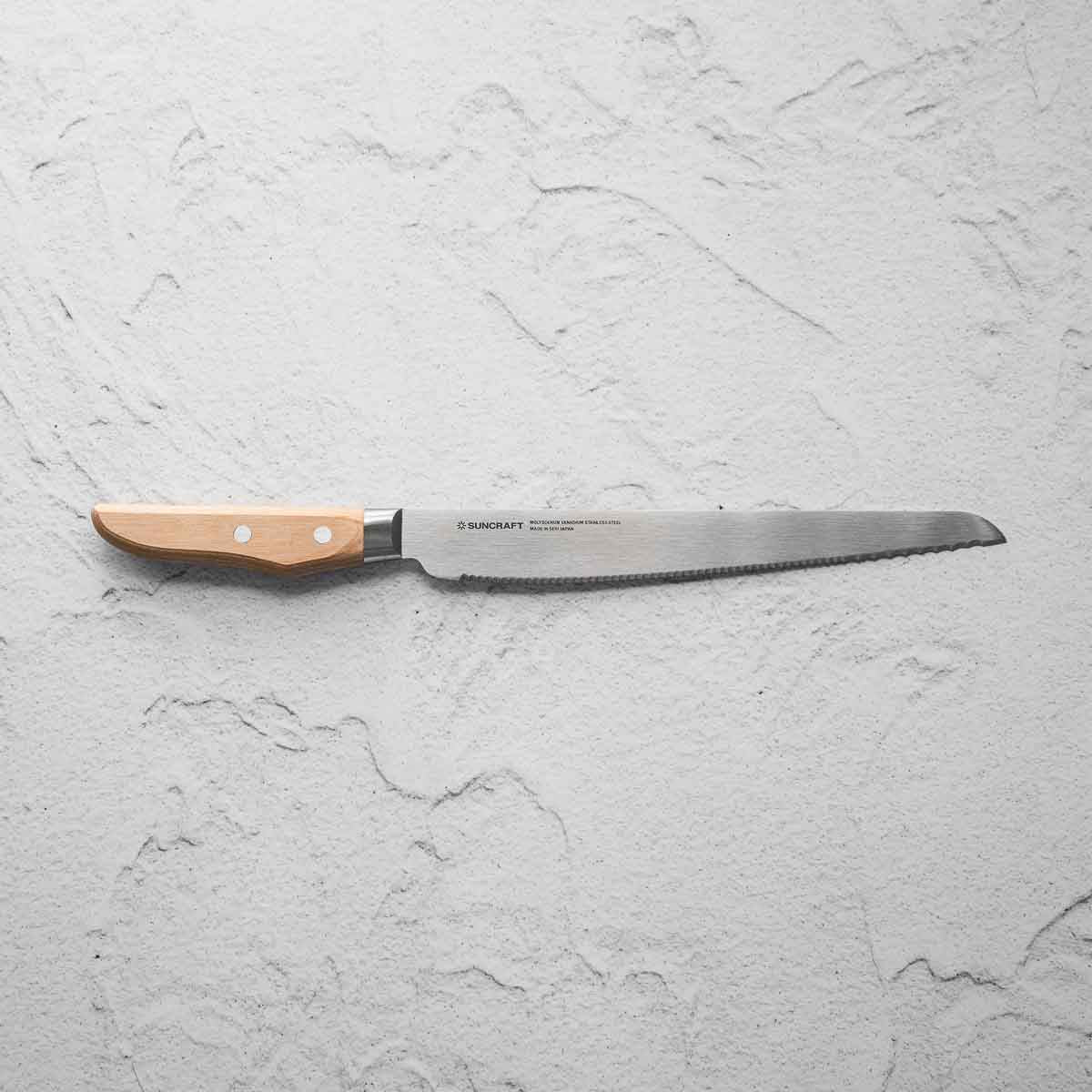 Suncraft "Seseragi" Bread Knife 21cm - Right Handed
