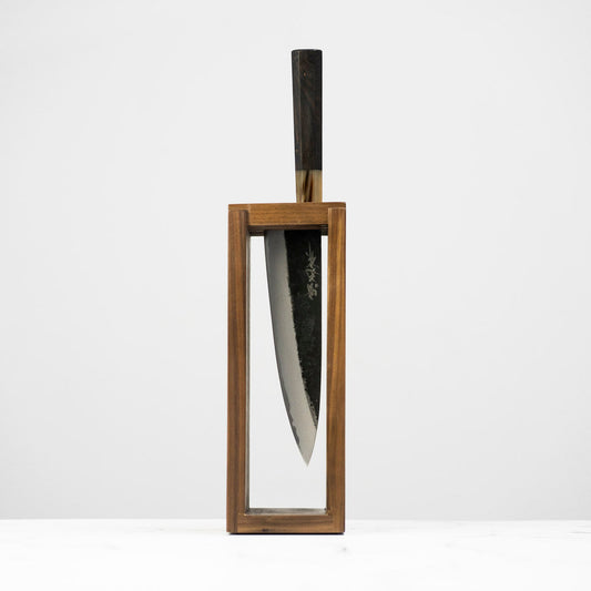 Habitat Slotted Benchtop Knife Block - Walnut