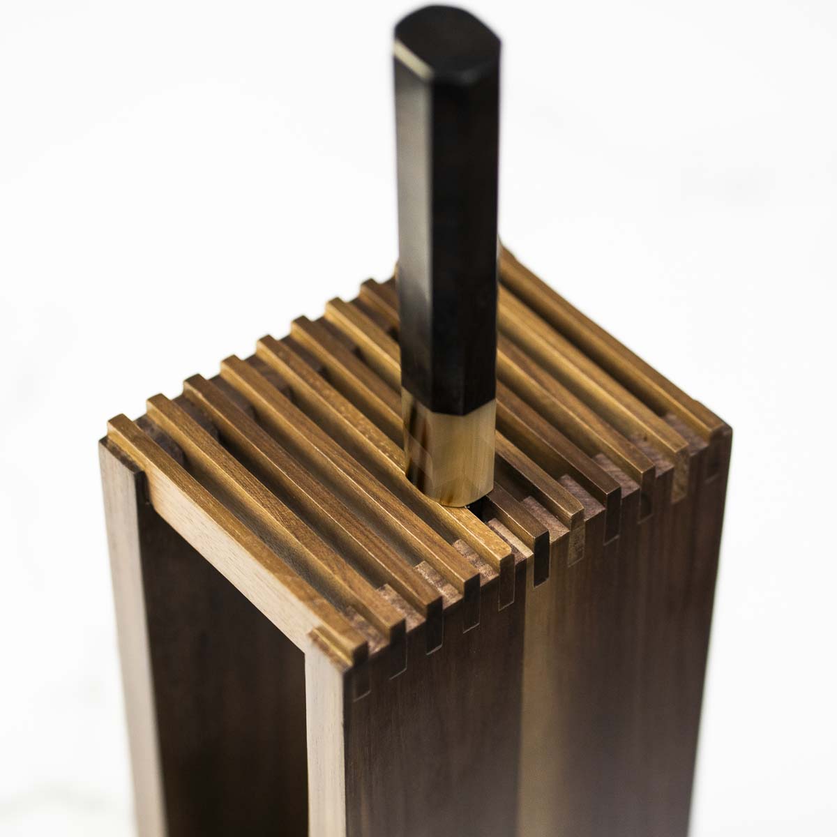 Habitat Slotted Benchtop Knife Block - Walnut