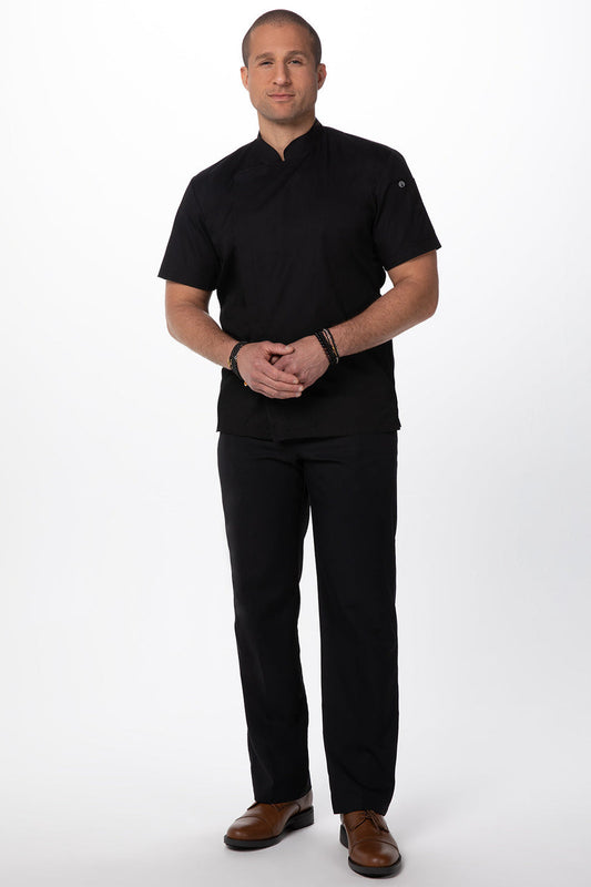 Cannes Press Stud Chef Jacket - Black