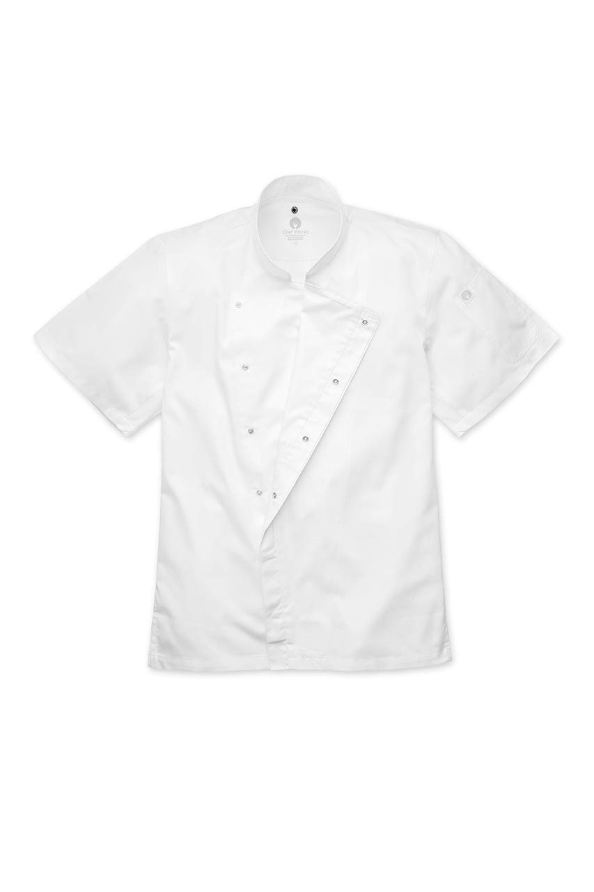 Cannes Press Stud Chef Jacket - White